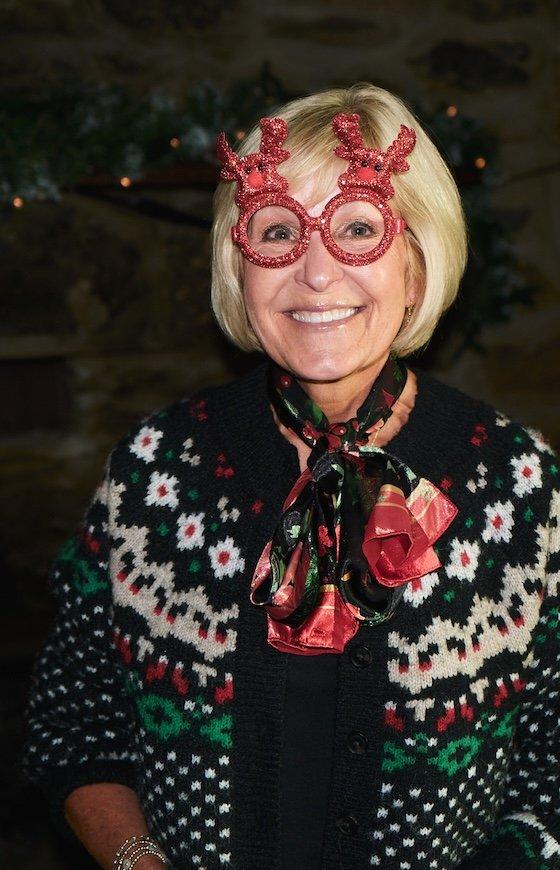 A festive photo of a parent