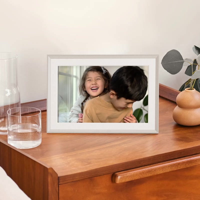 Aura Carver Clay with White Mat Frame